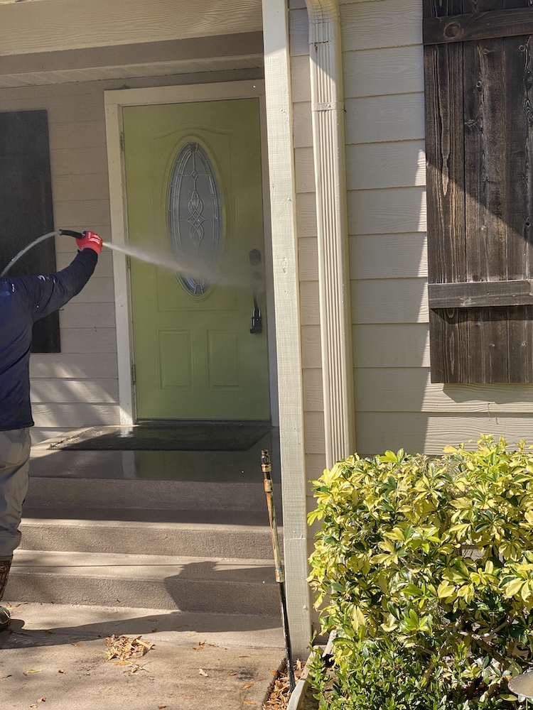 pressure washing door cleaning